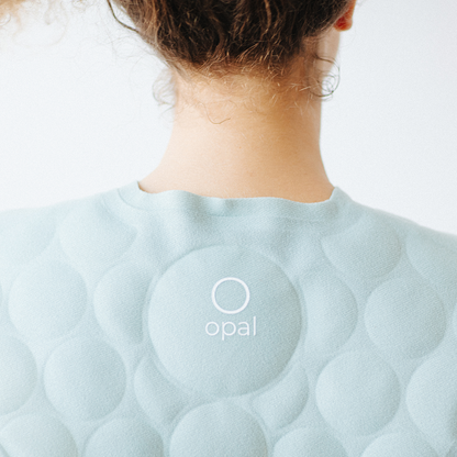 Woman wearing hot flash cape product