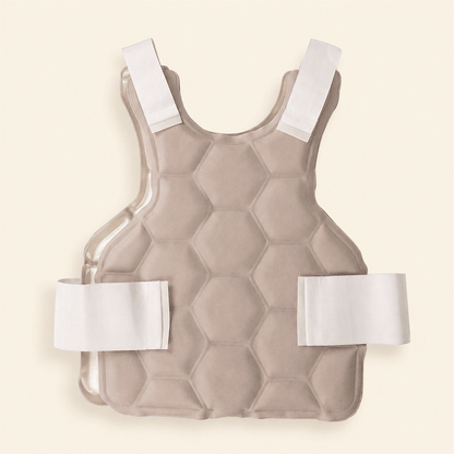 Lightweight cooling vest with CoolNow™ 80° technology providing on-demand front and back cooling without batteries or ice packs