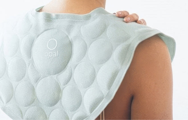 Person wearing hot flash cape product