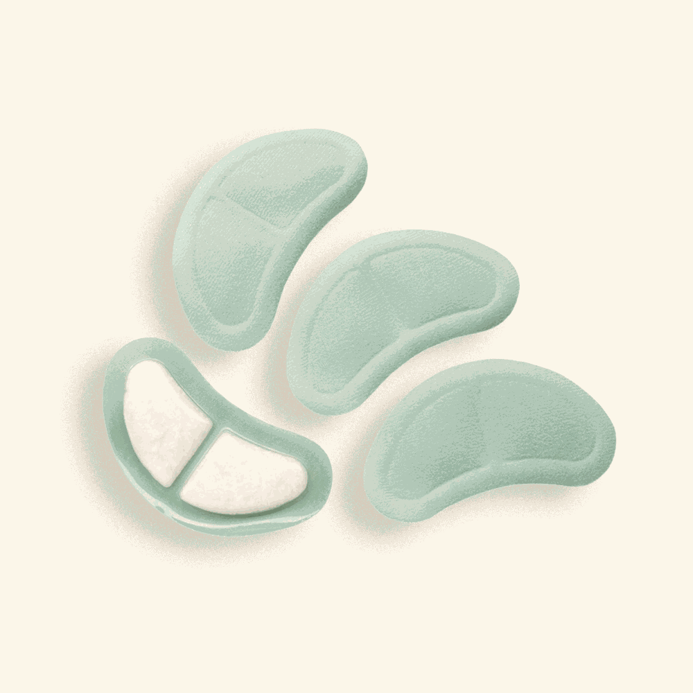 Breast cooling pads four pack with SkinSafe™ 58° technology for pain relief and hot flash soothing
