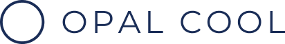 Opal Cool logo with a blue circle and text on a white background